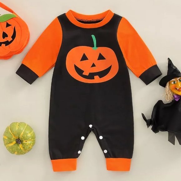 Other - Halloween Pumpkin Baby Boys Romper Jumpsuit